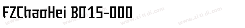 FZChaoHei B01S字体转换 FZChaoHei B01S字体转换